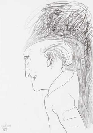 Kurt Hüpfner, Ohne Titel, 1991, Bleistift auf Papier, kaschiert auf Karton, 29,8 × 21 cm, Priva ...