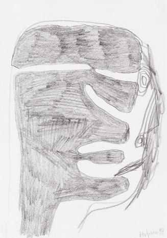 Kurt Hüpfner, Ohne Titel, 1991, Bleistift auf Papier, kaschiert auf Karton, 29,8 × 21 cm, Priva ...