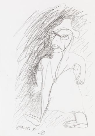 Kurt Hüpfner, Ohne Titel, 1987, Bleistift auf Papier, kaschiert auf Karton, 29,7 × 21 cm, Priva ...
