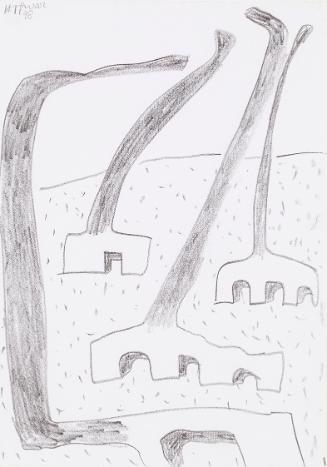 Kurt Hüpfner, Ohne Titel, 1998, Bleistift auf Papier, kaschiert auf Karton, 29,7 × 21 cm, Priva…