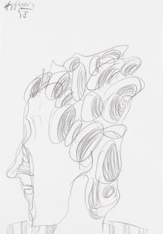 Kurt Hüpfner, Ohne Titel, 1998, Bleistift auf Papier, kaschiert auf Karton, 29,7 × 21 cm, Priva ...