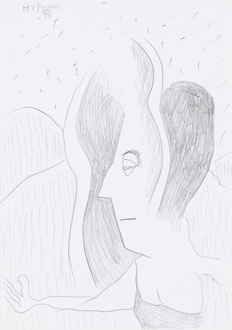Kurt Hüpfner, Ohne Titel, 1999, Bleistift auf Papier, kaschiert auf Karton, 29,7 × 21 cm, Priva ...