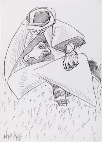 Kurt Hüpfner, Ohne Titel, 1998, Bleistift auf Papier, kaschiert auf Karton, 29,6 × 21 cm, Priva…
