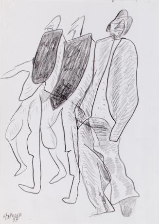 Kurt Hüpfner, Ohne Titel, 1999, Bleistift auf Papier, kaschiert auf Karton, 29,7 × 21 cm, Priva…