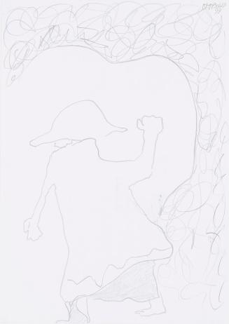 Kurt Hüpfner, Ohne Titel, 1999, Bleistift auf Papier, kaschiert auf Karton, 29,7 × 21 cm, Priva ...