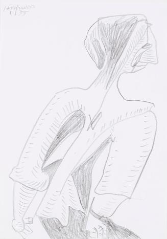 Kurt Hüpfner, Ohne Titel, 1999, Bleistift auf Papier, kaschiert auf Karton, 29,7 × 21 cm, Priva ...