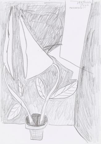 Kurt Hüpfner, Fensterbrett, 2000, Bleistift auf Papier, kaschiert auf Karton, 29,7 × 21 cm, Pri ...