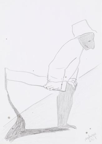 Kurt Hüpfner, Ohne Titel, 2001, Bleistift auf Papier, kaschiert auf Karton, 29,7 × 21 cm, Priva ...