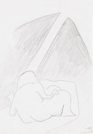 Kurt Hüpfner, Ohne Titel, 1989, Bleistift auf Papier, kaschiert auf Karton, 29,7 × 21 cm, Priva ...