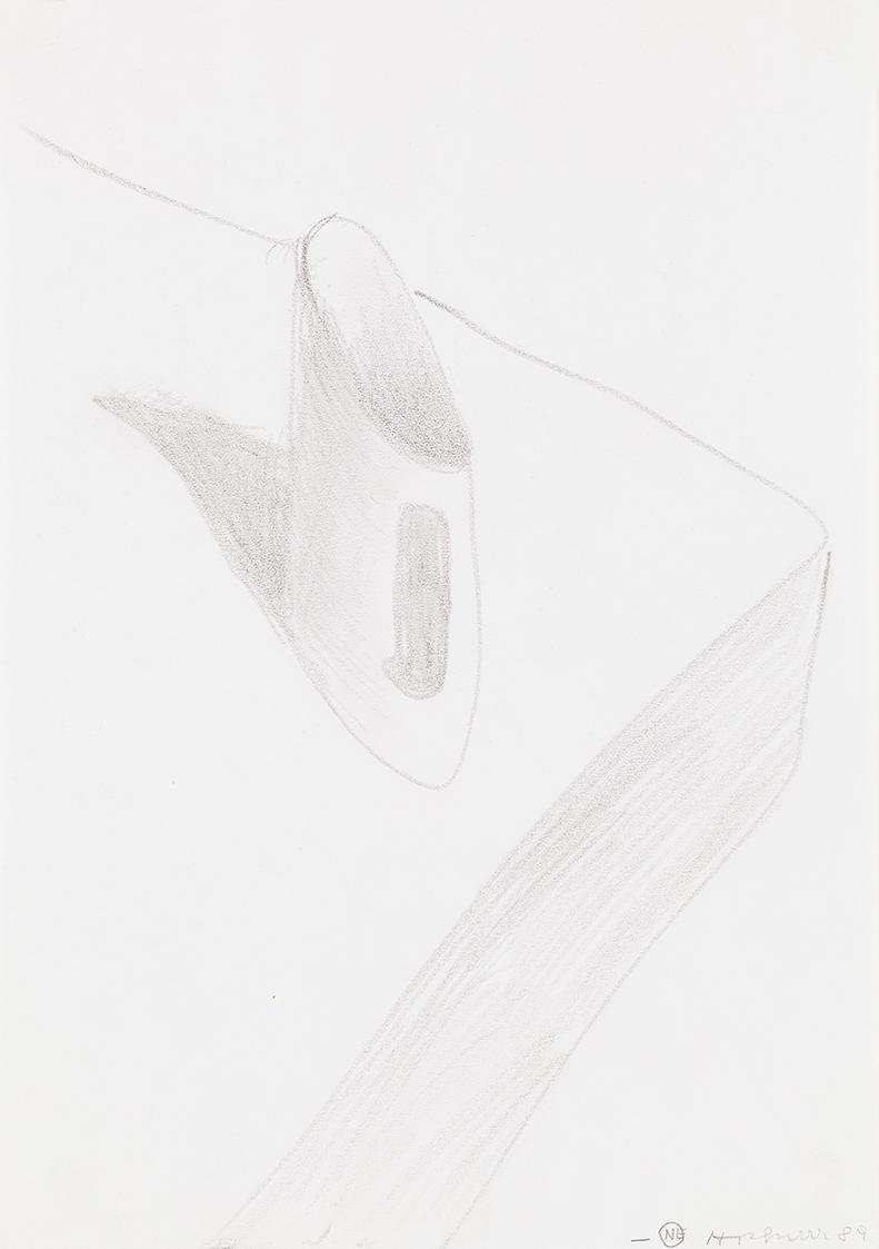 Kurt Hüpfner, Ohne Titel, 1989, Bleistift auf Papier, kaschiert auf Karton, 29,7 × 21 cm, Priva ...