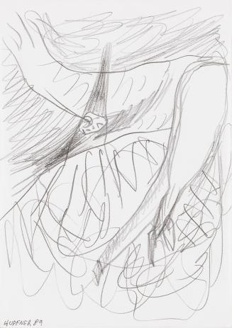 Kurt Hüpfner, Ohne Titel, 1989, Bleistift auf Papier, kaschiert auf Karton, 29,7 × 21 cm, Priva ...