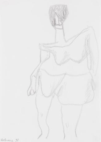 Kurt Hüpfner, Ohne Titel, 1990, Bleistift auf Papier, kaschiert auf Karton, 29,7 × 21 cm, Priva ...