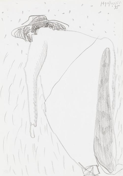 Kurt Hüpfner, Ohne Titel, 1995, Bleistift auf Papier, kaschiert auf Karton, 29,7 × 21 cm, Priva ...