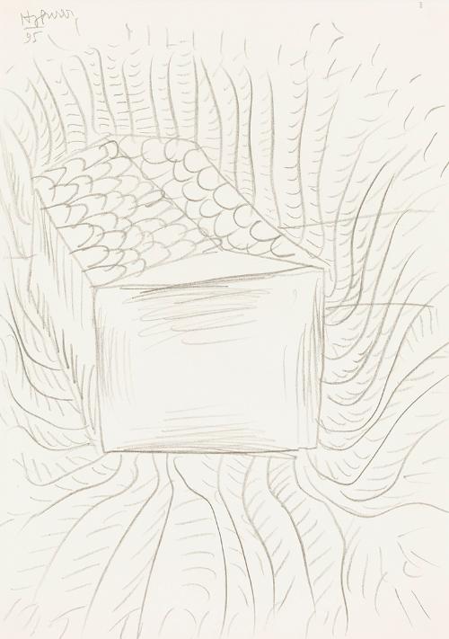Kurt Hüpfner, Ohne Titel, 1995, Bleistift auf Papier, kaschiert auf Karton, 29,7 × 21 cm, Priva…