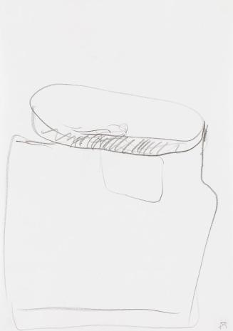 Kurt Hüpfner, Ohne Titel, 1989, Bleistift auf Papier, kaschiert auf Karton, 29,7 × 21 cm, Priva ...