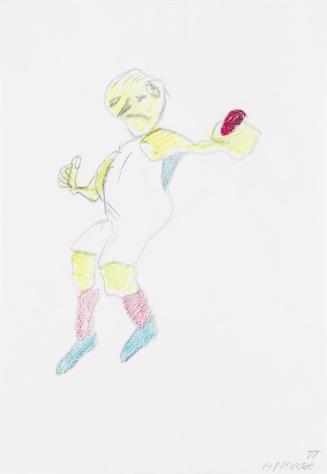 Kurt Hüpfner, Ohne Titel, 1988, Bleistift und Pastell auf Papier, kaschiert auf Karton, 29,7 ×  ...