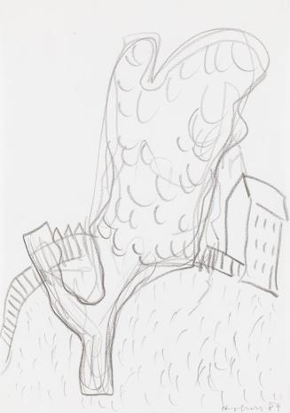 Kurt Hüpfner, Ohne Titel, 1989, Bleistift auf Papier, kaschiert auf Karton, 29,7 × 21 cm, Priva ...