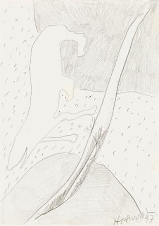 Kurt Hüpfner, Ohne Titel, 1997, Bleistift auf Papier, kaschiert auf Karton, 29,7 × 21 cm, Priva…