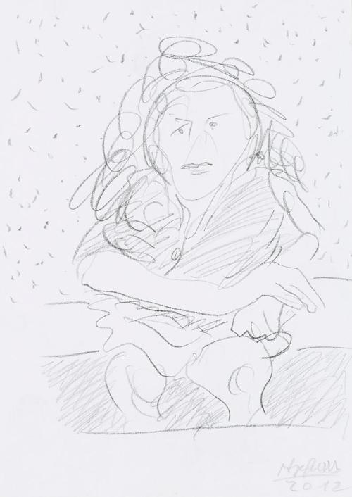 Kurt Hüpfner, Ohne Titel, 2012, Bleistift auf Papier, 29,7 × 21 cm, Privatbesitz, Wien