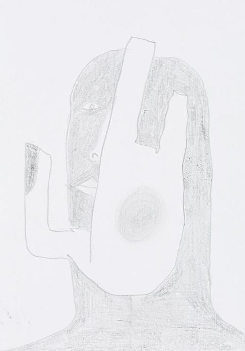 Kurt Hüpfner, Denkzettel, um 2012, Bleistift auf Papier, 29,7 × 21 cm, Privatbesitz, Wien