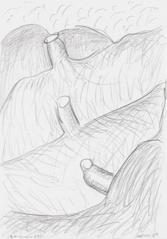 Kurt Hüpfner, Januarwetter, 1989, Bleistift auf Papier, kaschiert auf Karton, 29,7 × 21 cm, Pri ...