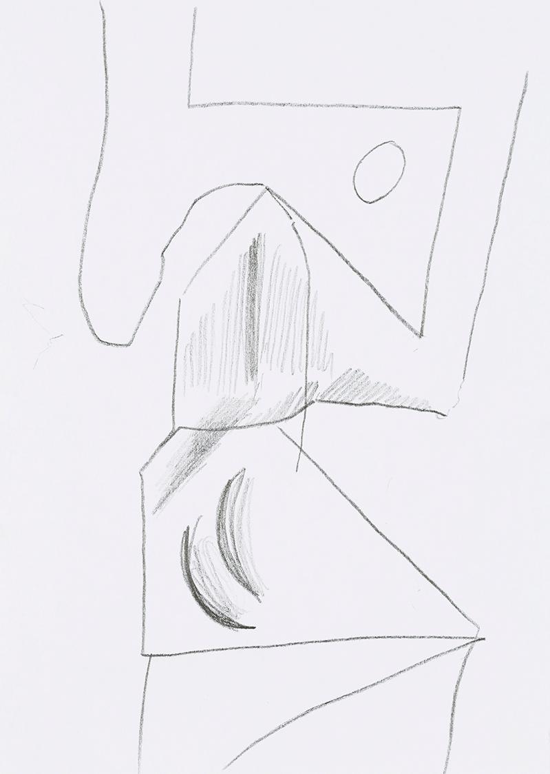Kurt Hüpfner, Ohne Titel, um 2011, Bleistift auf Papier, 29,7 × 21 cm, Privatbesitz, Wien