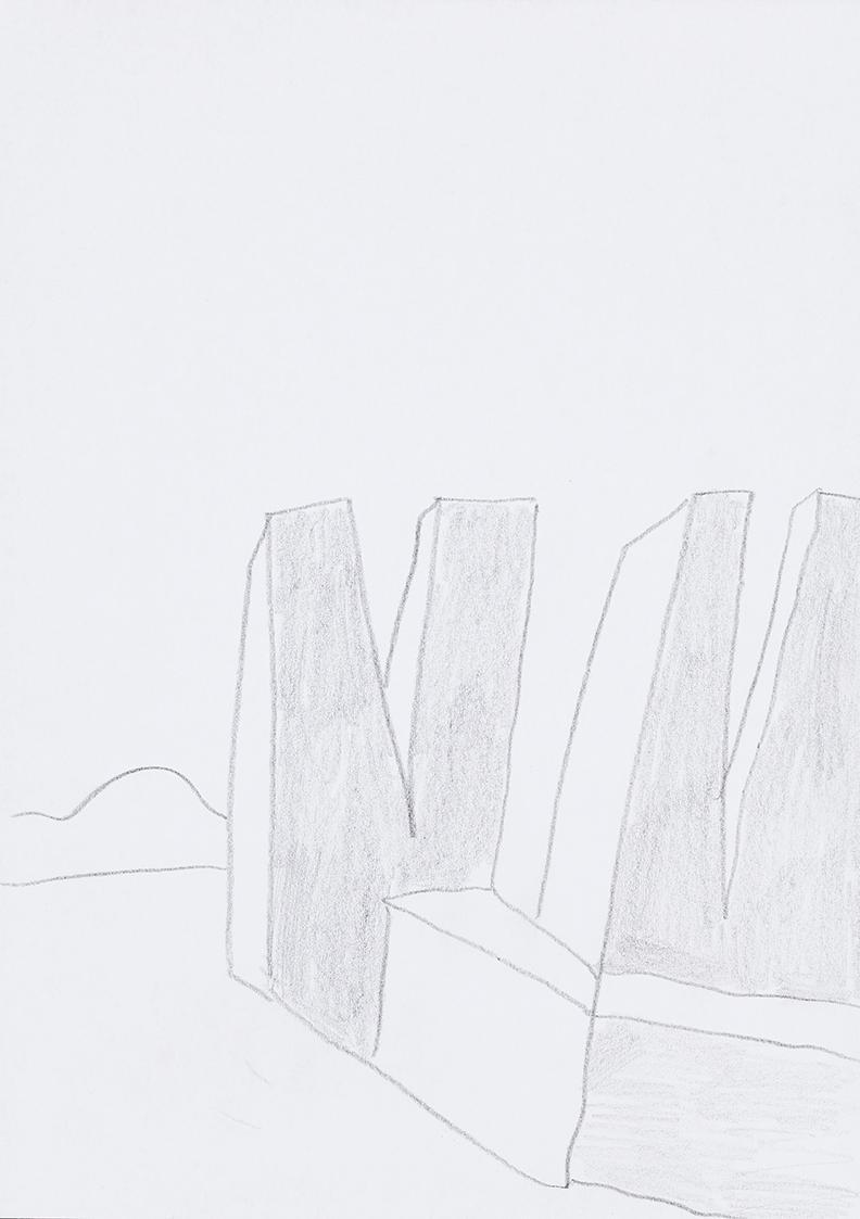 Kurt Hüpfner, Ohne Titel, um 2011, Bleistift auf Papier, 29,7 × 21 cm, Privatbesitz, Wien