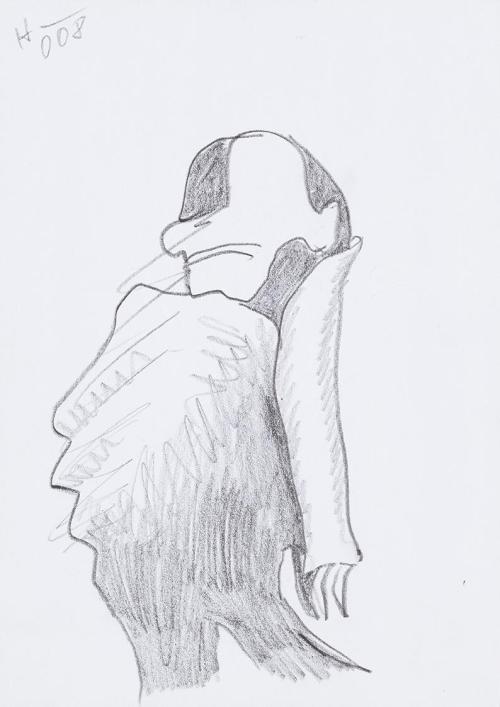 Kurt Hüpfner, Ohne Titel, 2008, Bleistift auf Papier, 29,7 × 21 cm, Privatbesitz, Wien