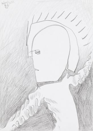 Kurt Hüpfner, Ohne Titel, 1998, Bleistift auf Papier, 29,7 × 21 cm, Privatbesitz, Wien