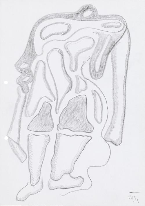 Kurt Hüpfner, Ohne Titel, 1994, Bleistift auf Papier, 29,7 × 21 cm, Privatbesitz, Wien, Inv.-Nr…