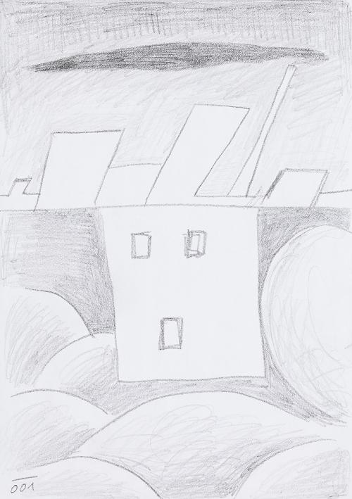 Kurt Hüpfner, Ohne Titel, 2001, Bleistift auf Papier, 29,7 × 21 cm, Privatbesitz, Wien, Inv.-Nr…