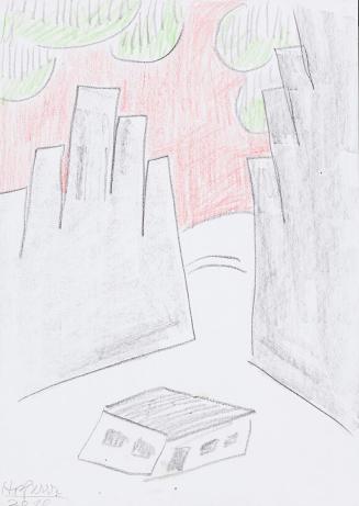 Kurt Hüpfner, Ohne Titel, 2010, Bleistift und Buntstift auf Papier, 29,7 × 21 cm, Privatbesitz, ...