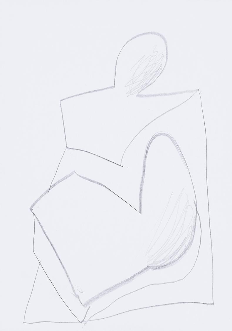 Kurt Hüpfner, Ohne Titel, 2009, Bleistift auf Papier, 29,7 × 21 cm, Privatbesitz, Wien