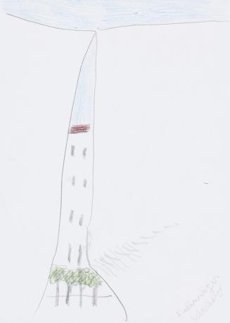 Kurt Hüpfner, Schwarzer Vorhang, um 2010, Bleistift und Buntstift auf Papier, 29,7 × 21 cm, Pri ...