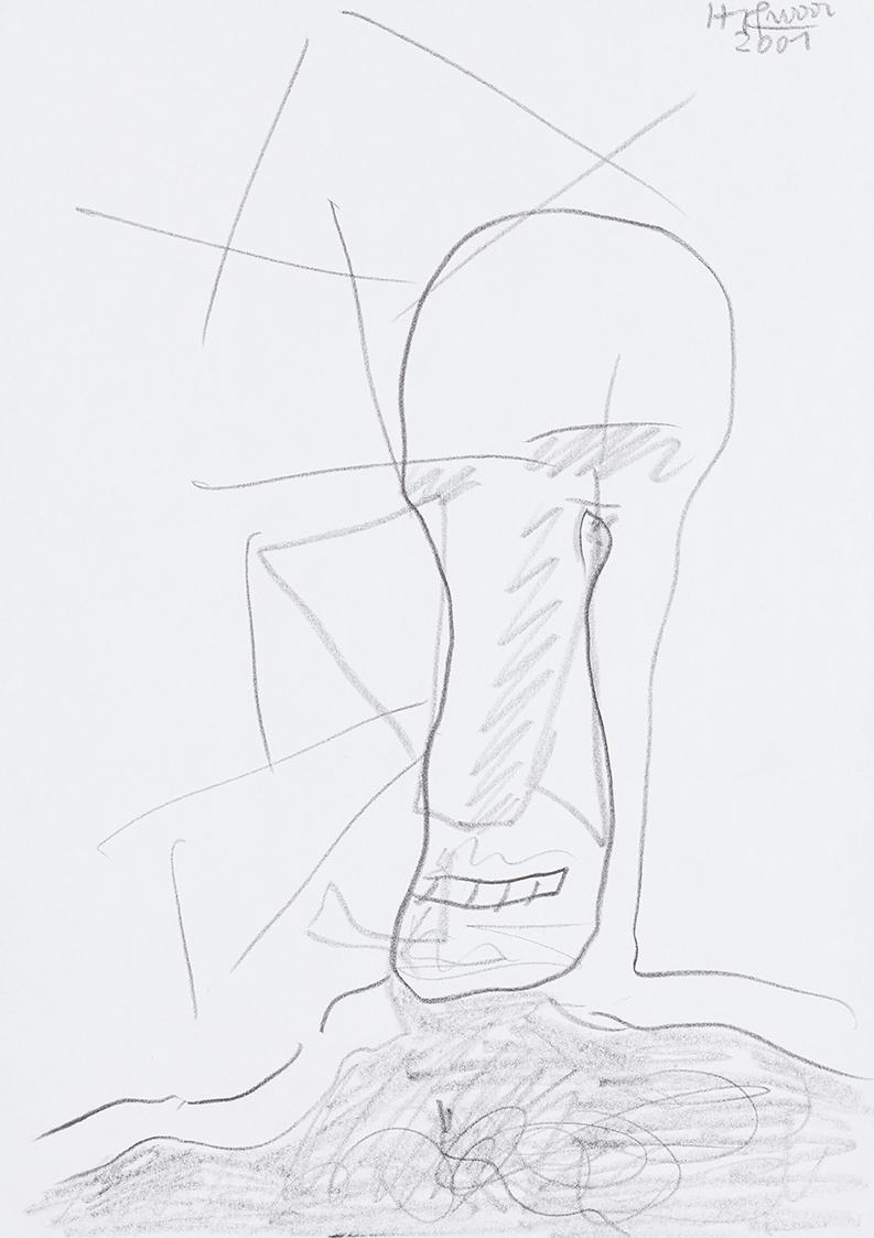 Kurt Hüpfner, Ohne Titel, 2001, Bleistift auf Papier, 29,7 × 21 cm, Privatbesitz, Wien, Inv.-Nr…