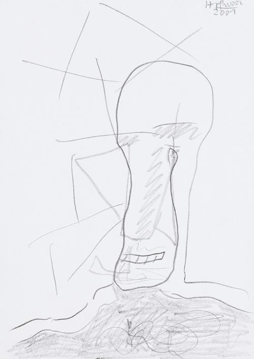 Kurt Hüpfner, Ohne Titel, 2001, Bleistift auf Papier, 29,7 × 21 cm, Privatbesitz, Wien, Inv.-Nr…
