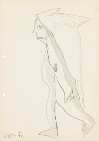 Kurt Hüpfner, Ohne Titel, 1994, Bleistift auf ungebleichtem Papier, 29,7 × 21 cm, Privatbesitz, ...
