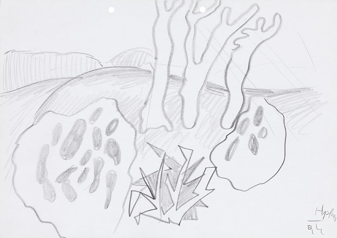 Kurt Hüpfner, Ohne Titel, 1994, Bleistift auf Papier, 21 × 29,7 cm, Privatbesitz, Wien, Inv.-Nr ...