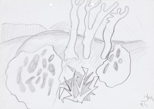 Kurt Hüpfner, Ohne Titel, 1994, Bleistift auf Papier, 21 × 29,7 cm, Privatbesitz, Wien, Inv.-Nr ...