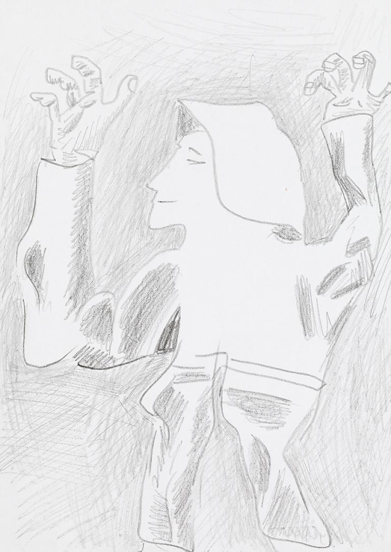 Kurt Hüpfner, Ohne Titel, um 2000, Bleistift auf Papier, 29,7 × 21 cm, Privatbesitz, Wien, Inv. ...