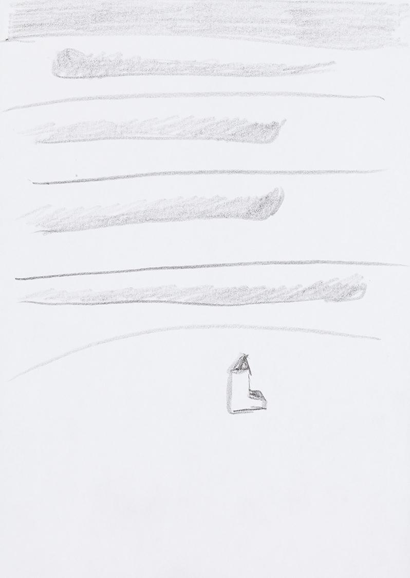 Kurt Hüpfner, Ohne Titel, um 2000, Bleistift auf Papier, 29,7 × 21 cm, Privatbesitz, Wien, Inv.…
