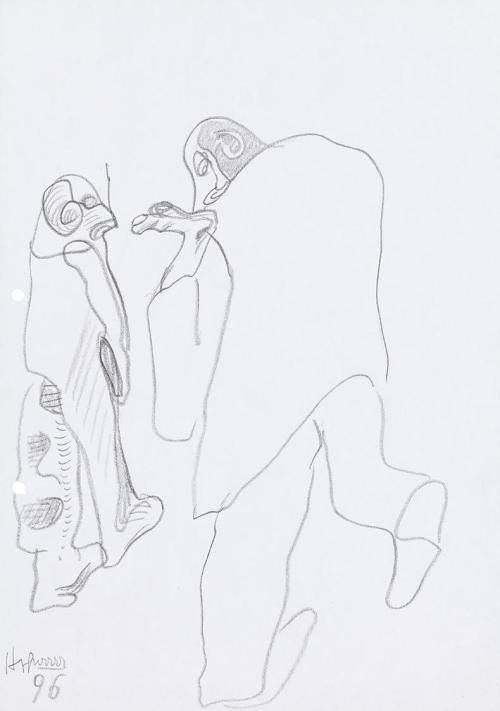 Kurt Hüpfner, Ohne Titel, 1996, Bleistift auf Papier, 29,7 × 21 cm, Privatbesitz, Wien, Inv.-Nr ...