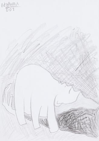 Kurt Hüpfner, Ohne Titel, 2001, Bleistift auf Papier, 29,7 × 21 cm, Privatbesitz, Wien, Inv.-Nr…