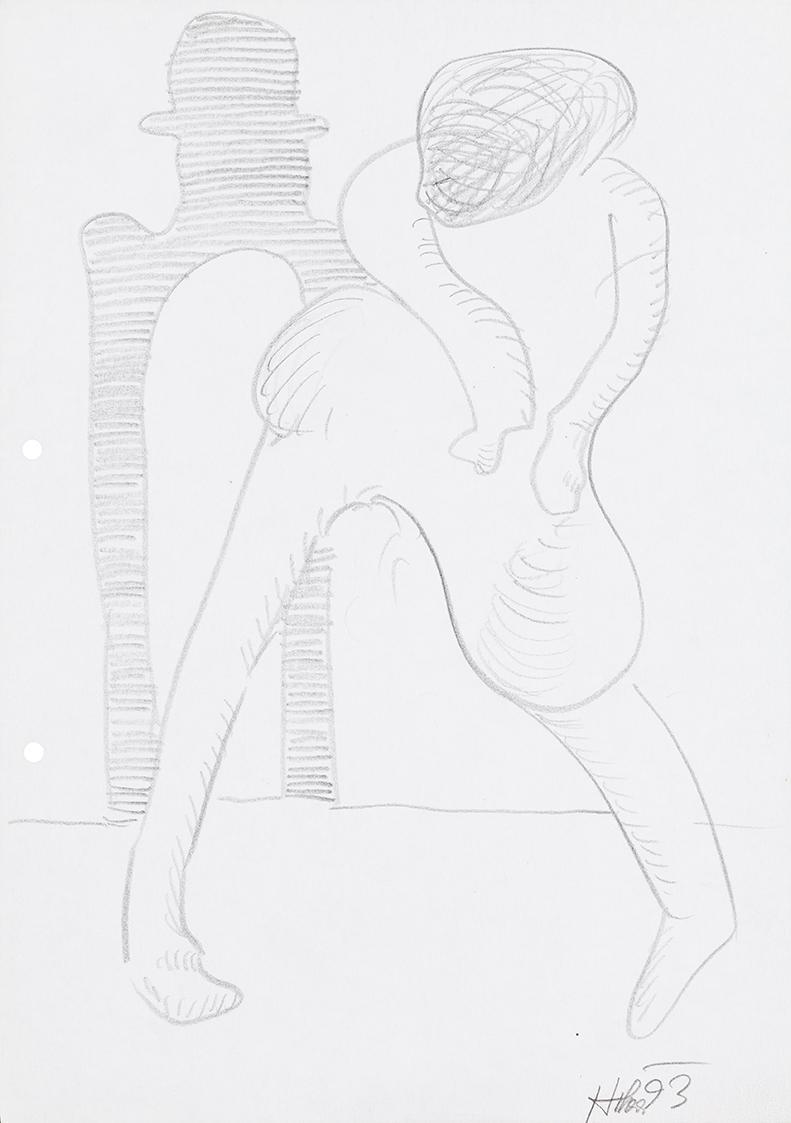 Kurt Hüpfner, Ohne Titel, 1993, Bleistift auf Papier, 29,7 × 21 cm, Privatbesitz, Wien, Inv.-Nr ...