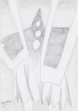 Kurt Hüpfner, Ohne Titel, 1992, Bleistift auf Papier, 29,7 × 21 cm, Privatbesitz, Wien, Inv.-Nr…