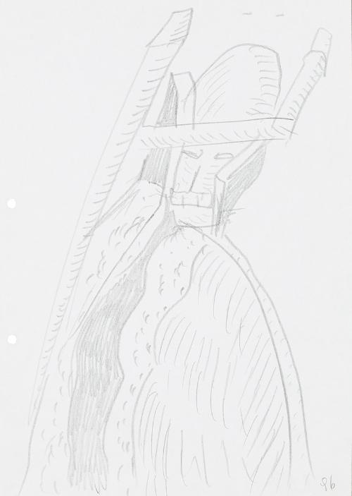 Kurt Hüpfner, Ohne Titel, 1996, Bleistift auf Papier, 29,7 × 21 cm, Privatbesitz, Wien