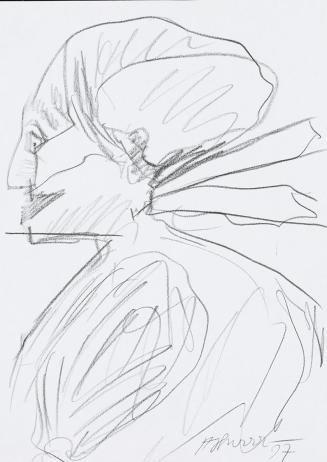 Kurt Hüpfner, Ohne Titel, 1997, Bleistift auf Papier, 29,7 × 21 cm, Privatbesitz, Wien