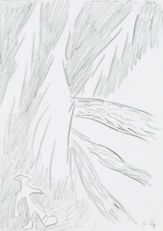 Kurt Hüpfner, Ohne Titel, 1997, Bleistift auf Papier, 29,7 × 21 cm, Privatbesitz, Wien