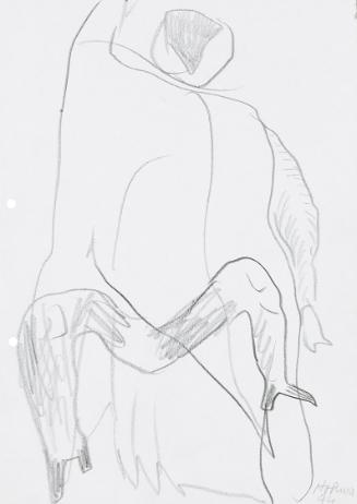 Kurt Hüpfner, Ohne Titel, 1994, Bleistift auf Papier, 29,7 × 21 cm, Privatbesitz, Wien