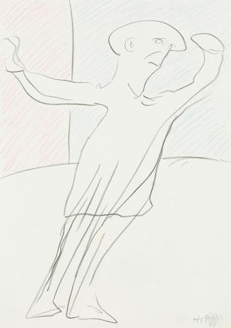 Kurt Hüpfner, Ohne Titel, 1997, Bleistift und Buntstift auf Papier, 29,7 × 21 cm, Privatbesitz, ...